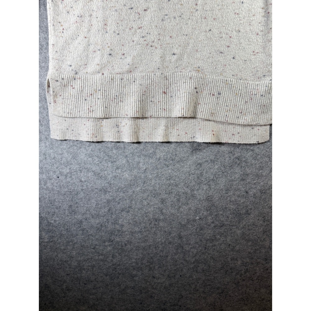 LOFT Womens Cream Oatmeal‎ Confetti Fleck Mock Neck Boucle Sweater Size M - Picture 10 of 12